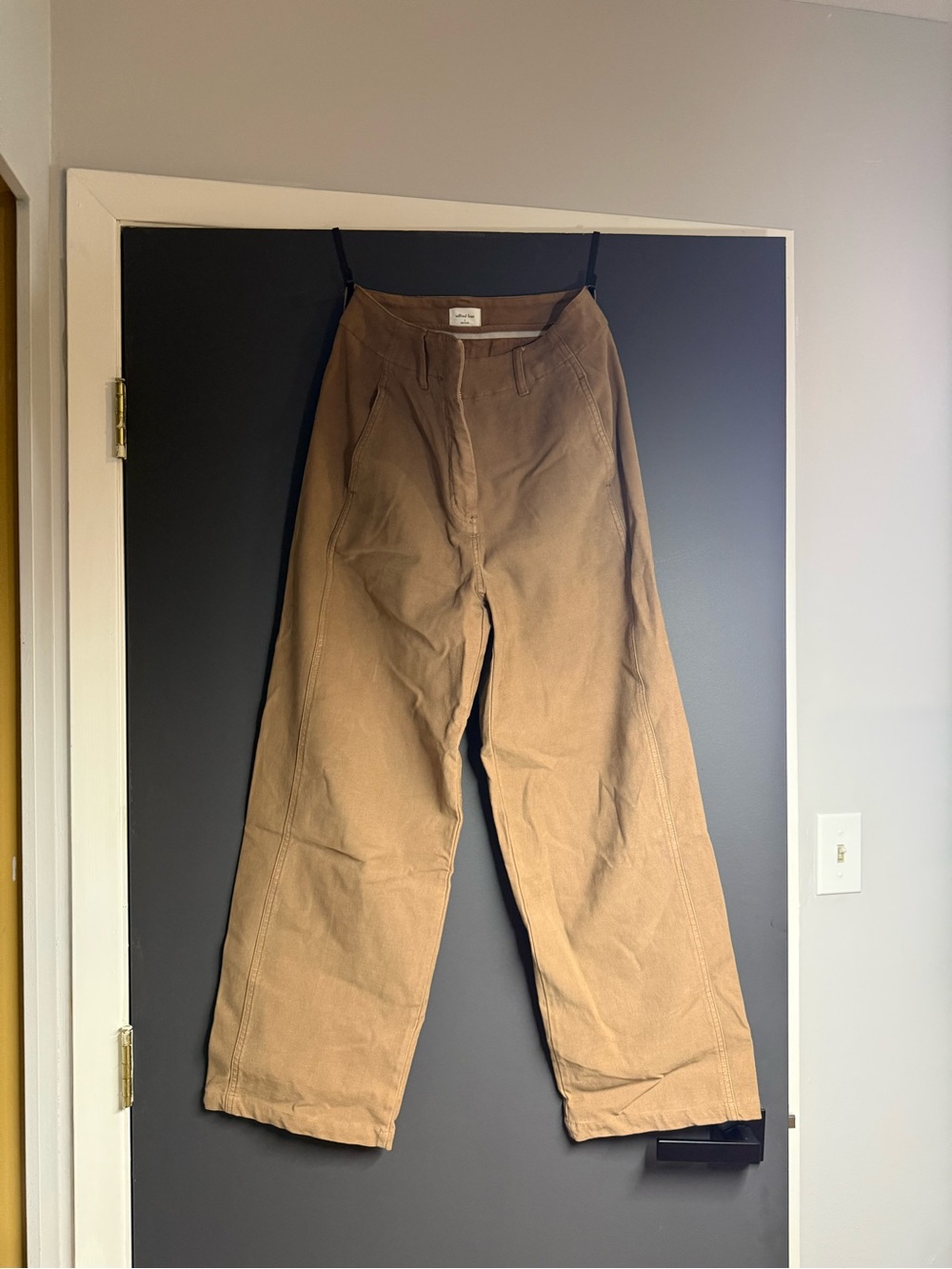 Wilfred Wide-Leg Canvas Pants in Tan